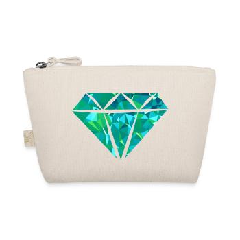 Diamond (Low Poly) - Organic Pouch - nature - Front