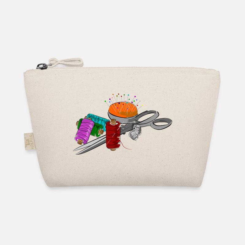 Tailor motif with scissors Organic Pouch