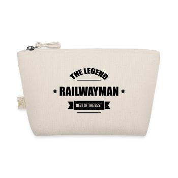 Railway Railwayman Cheminot Train Eisenbahn - Organic Pouch - nature - Front