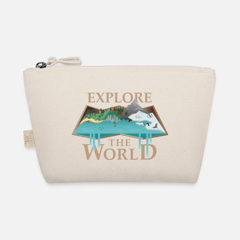 Karte & Tiere (Explore) Bio-Täschchen