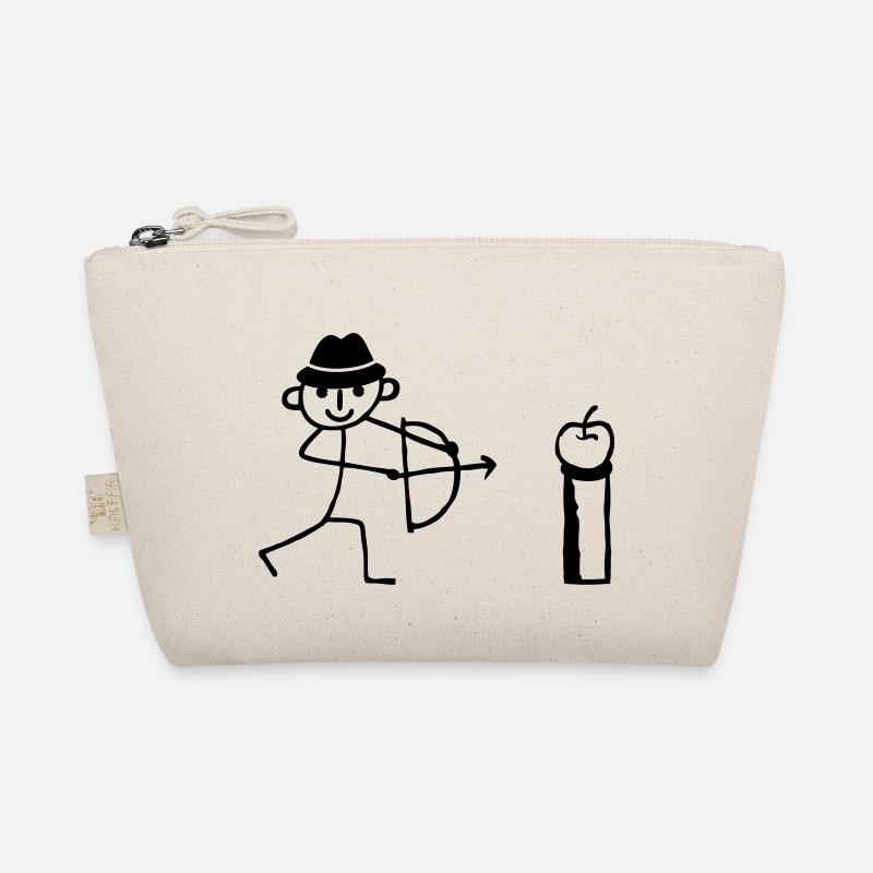 Strichmännchen Bogenschießen Bio-Täschchen