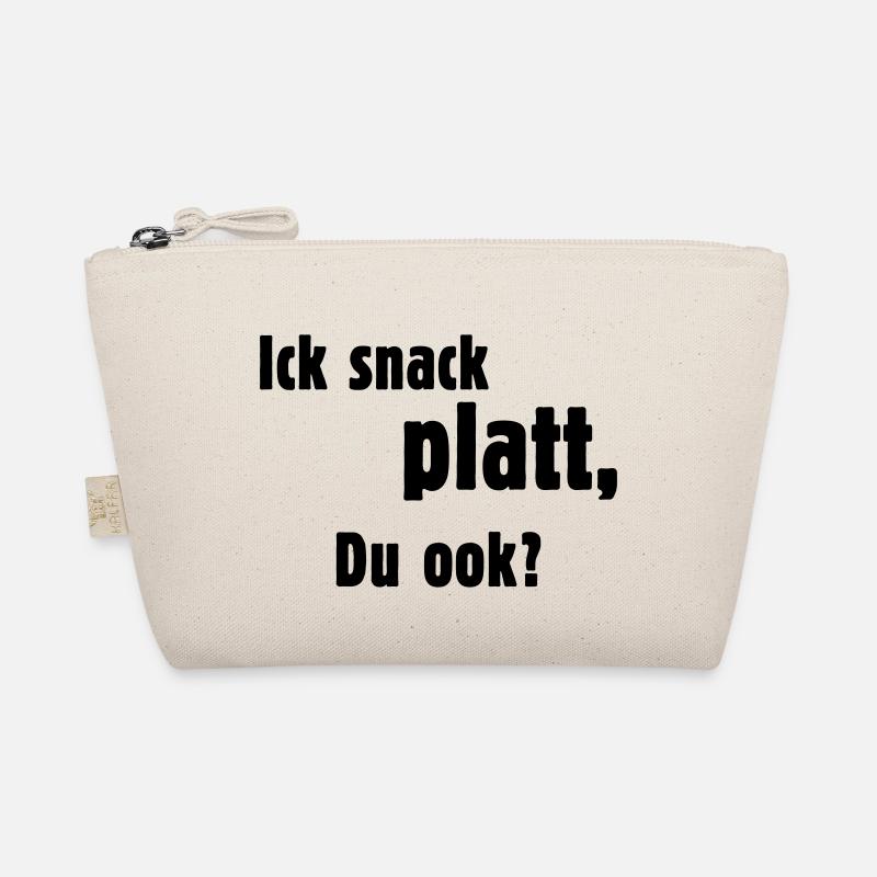 Ick Snack Platt, Du Ook? (Plattdeutsch / Platt) Bio-Täschchen