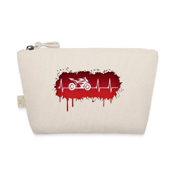 Motorcycle racing driver pulse - Organic Pouch - nature - Front