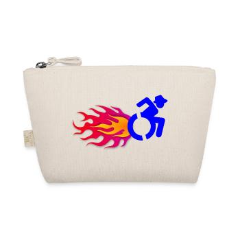 Wheelchair user with flames # - Organic Pouch - nature - Front