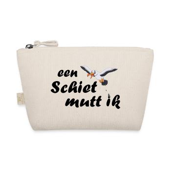 een Schiet mutt ik - plattdeutsch Spruch - Bio-Täschchen - Natur - Vorne