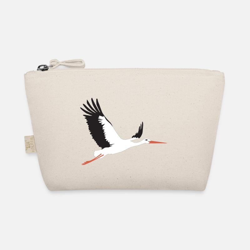 Storch fliegt - Bio-Täschchen - Natur
