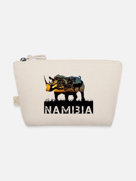Namibia Rhino - Organic Pouch - nature - Front