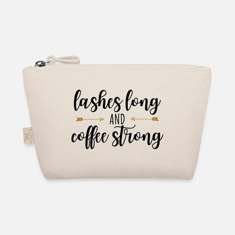 LASHES LONG AND COFFEE STRONG Bio-Täschchen