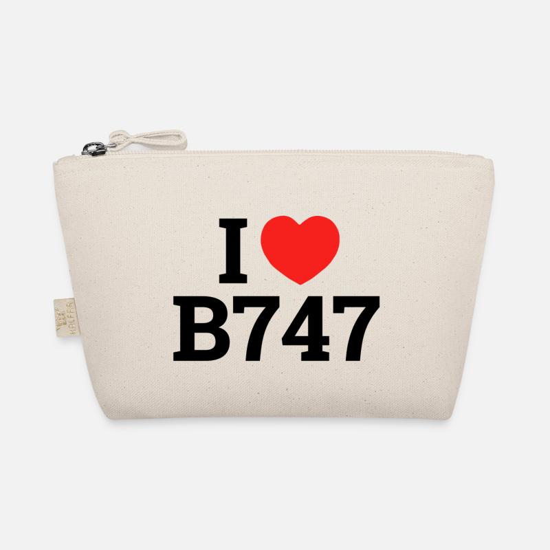 I love B747 - Bio-Täschchen - Natur