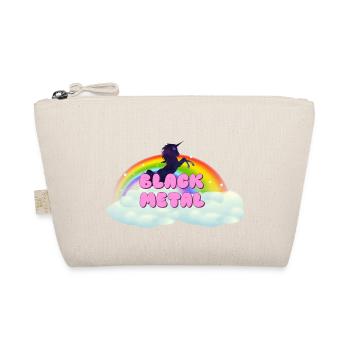 Black Metal Regenbogen Einhorn - Bio-Täschchen - Natur - Vorne