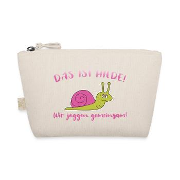 Joggen Sport Laufen Langsame Schnecke Lustig - Bio-Täschchen - Natur - Vorne