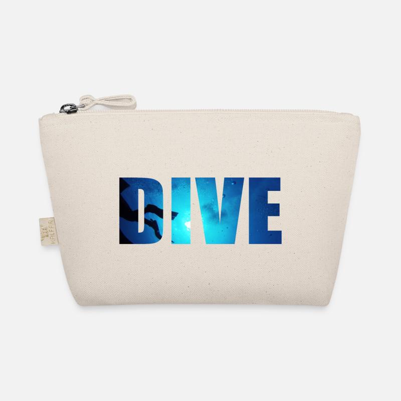 DIVE Unterwasser Taucher - Bio-Täschchen - Natur