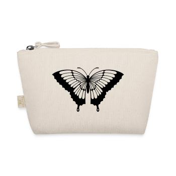 Papillon Noir/Transparent Aux Ailes Déployées N°2 - Trousse biologique - nature - Devant