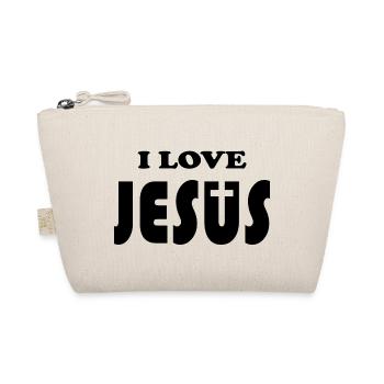 I love Jesus - Bio-Täschchen - Natur - Vorne