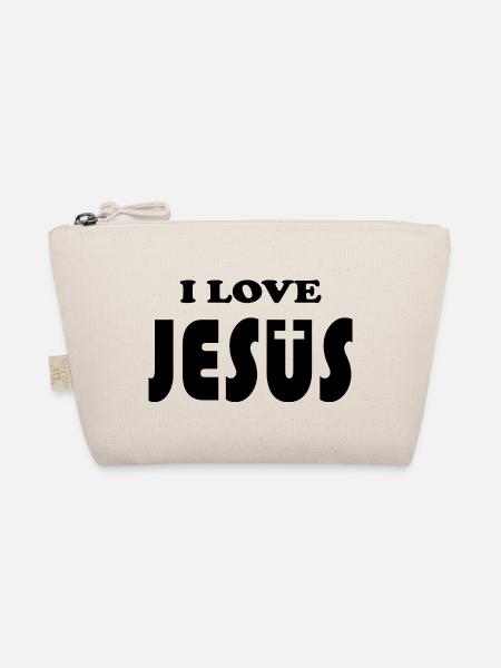 I love Jesus - Bio-Täschchen - Natur