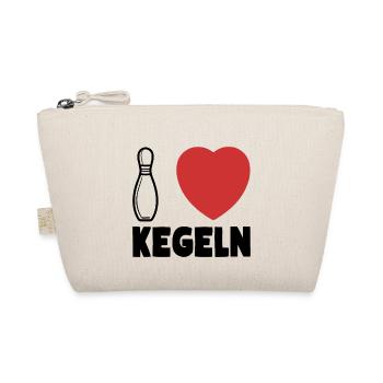 I LOVE KEGELN Kegler Motto - Organic Pouch - nature - Front