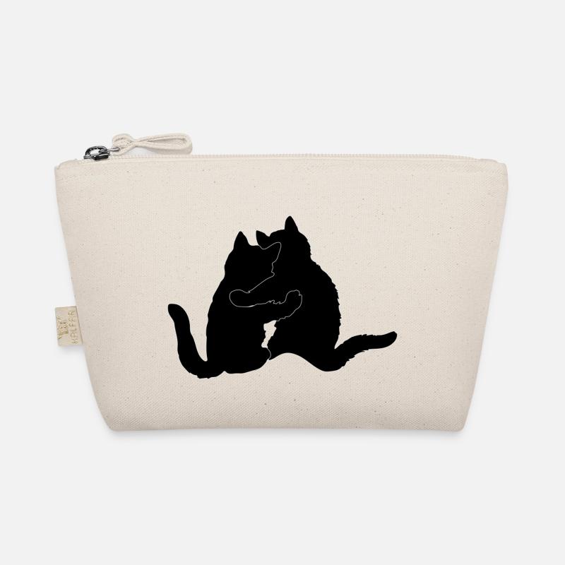 Katze arm in arm - Bio-Täschchen - Natur