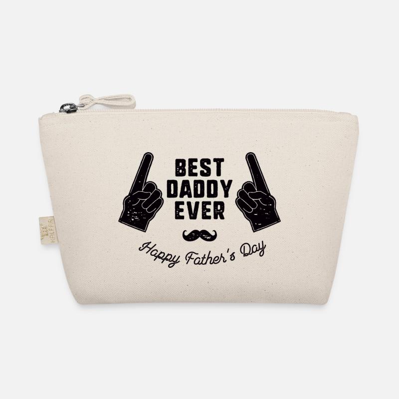 Bester Vater je schwarz Bio-Täschchen