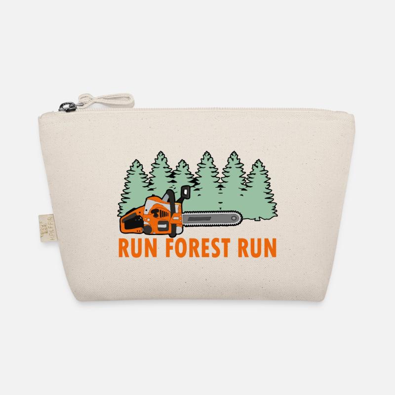 Chainsaw Run Forest Run Funny Lumberjack stihl s Organic Pouch