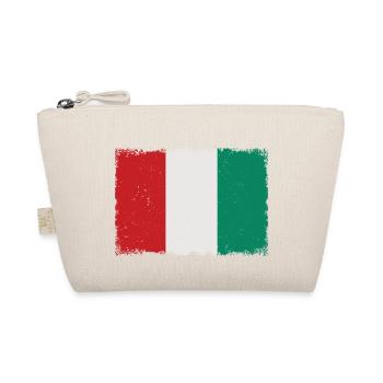 Grunge Italien Flagge - Bio-Täschchen - Natur - Vorne