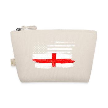 Grunge Flag Fusion USA UK Cross - Organic Pouch - nature - Front