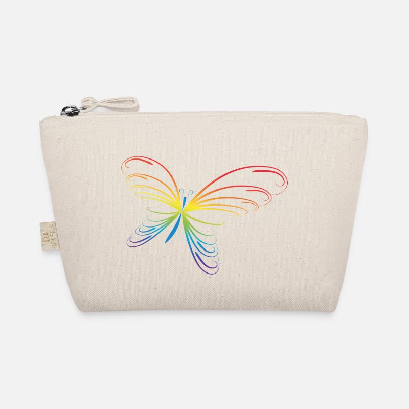 Regenbogen-Schmetterling - Bio-Täschchen - Natur