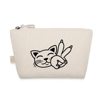 Signe de la main Paix Chat Visage - Trousse biologique - nature - Devant