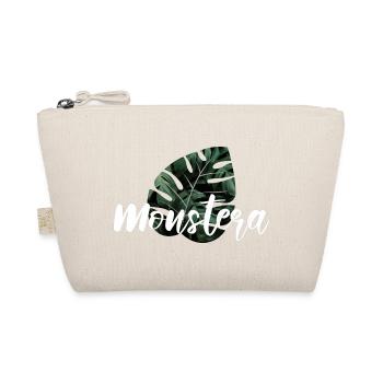 Monstera Fensterblatt Pflanzen Geschenk - Bio-Täschchen - Natur - Vorne