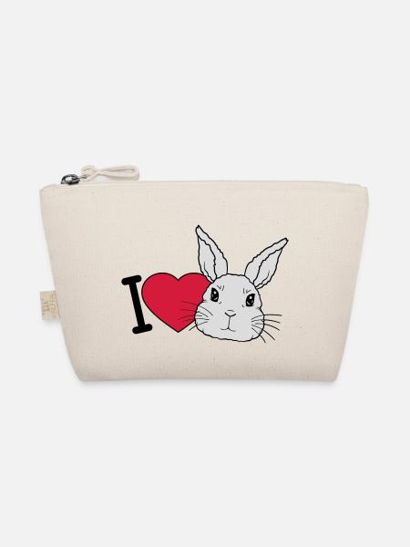 I love bunnys Logo - Bio-Täschchen - Natur - Vorne