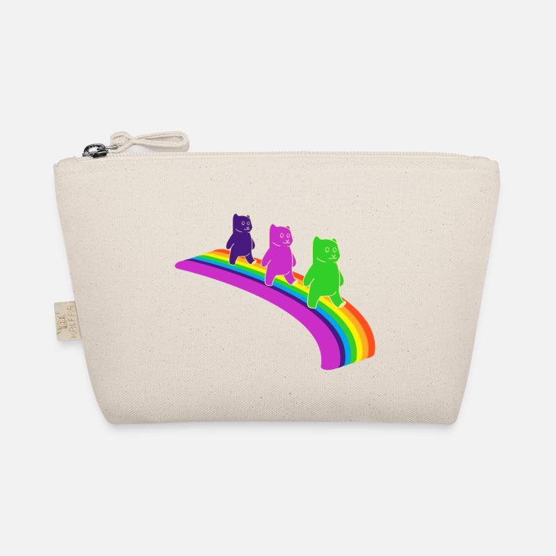 Gummibärchen Kidcore bunt Regenbogen Geschenk - Bio-Täschchen - Natur