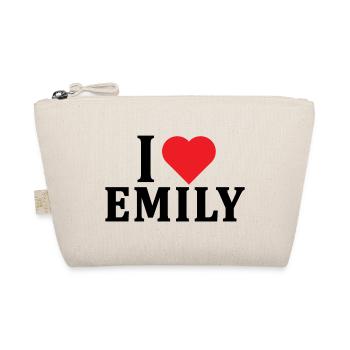 t-shirt J’aime Emily idée cadeau t-shirt - Trousse biologique - nature - Devant