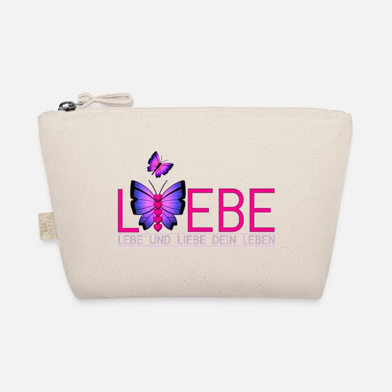 Lebe Liebe Dein Leben Schmetterling Bio-Täschchen