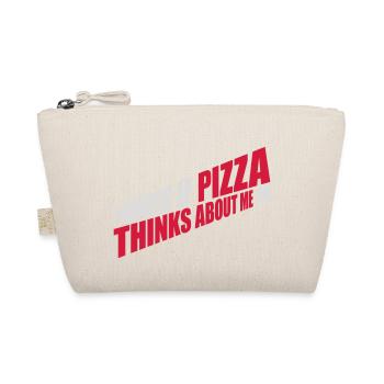 pizza thinks about me - Organic Pouch - nature - Front