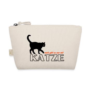 Pfotschafter Design: Mich gibt es nur mit Katze - Bio-Täschchen - Natur - Vorne