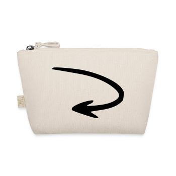 Arrow drawing sketch black - Organic Pouch - nature - Front