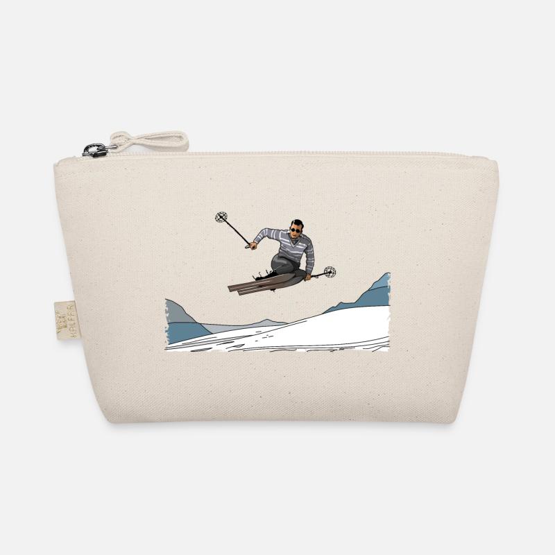 Skifahren, Pistenspaß - Bio-Täschchen - Natur