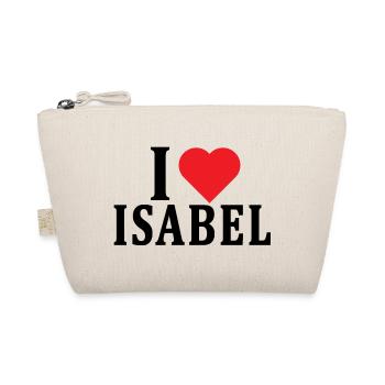 T-Shirt Ich liebe Isabel T-Shirt Geschenkidee - Bio-Täschchen - Natur - Vorne