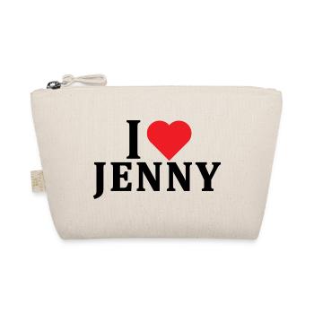 T-Shirt I love Jenny T-Shirt Geschenkidee - Bio-Täschchen - Natur - Vorne