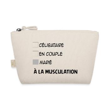 Célibataire en couple marié à la musculation - Trousse biologique - nature - Devant