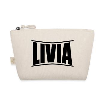 name t-shirt Livia t-shirt gift idea - Organic Pouch - nature - Front