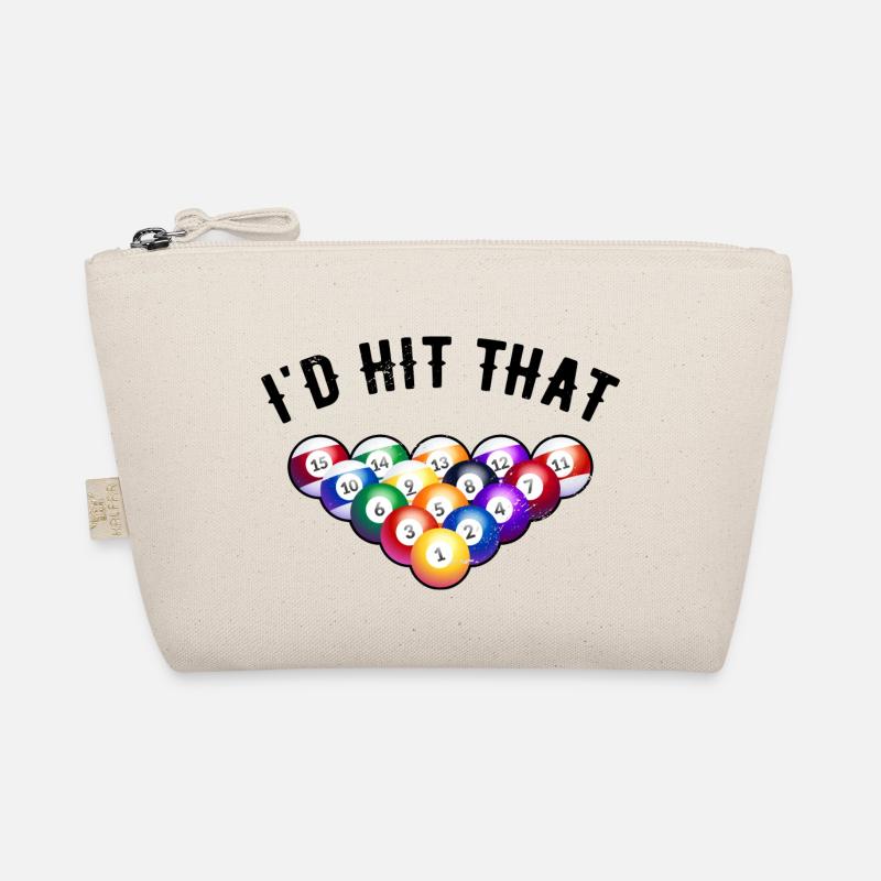 Id Hit That Billard Player Pool Billard Snooker Po Organic Pouch