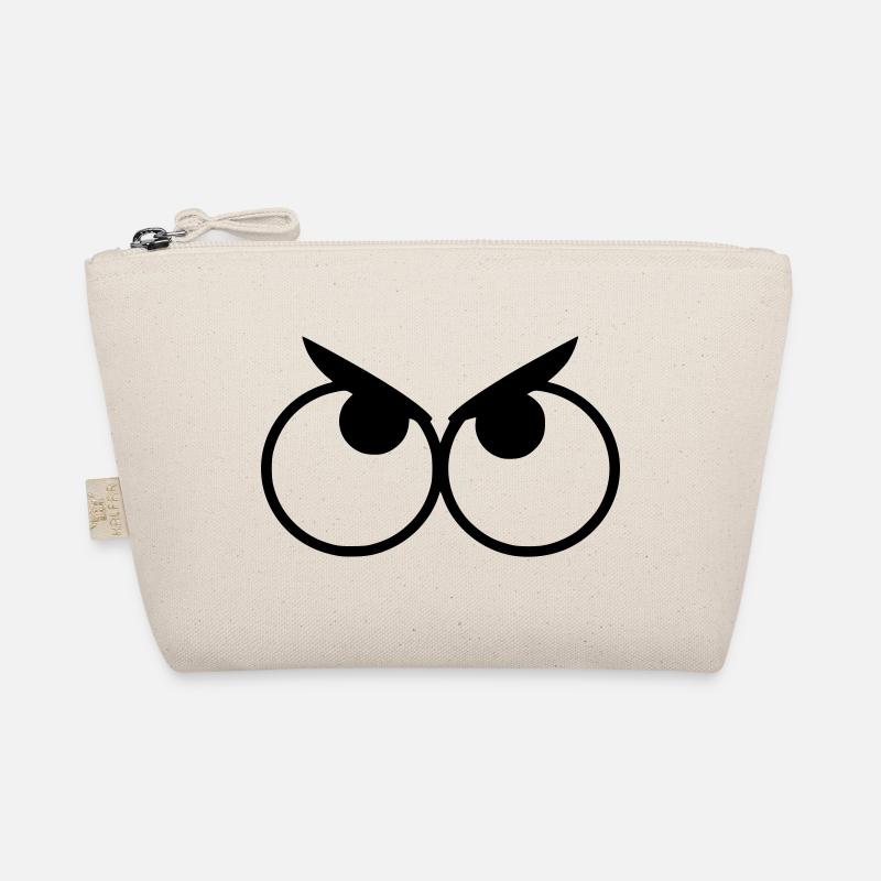 Angry looking eyes with eyebrows # Organic Pouch