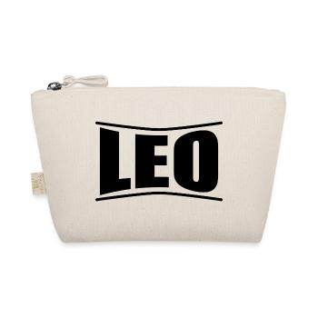 T-Shirt Name Leo T-Shirt Geschenkidee - Bio-Täschchen - Natur - Vorne