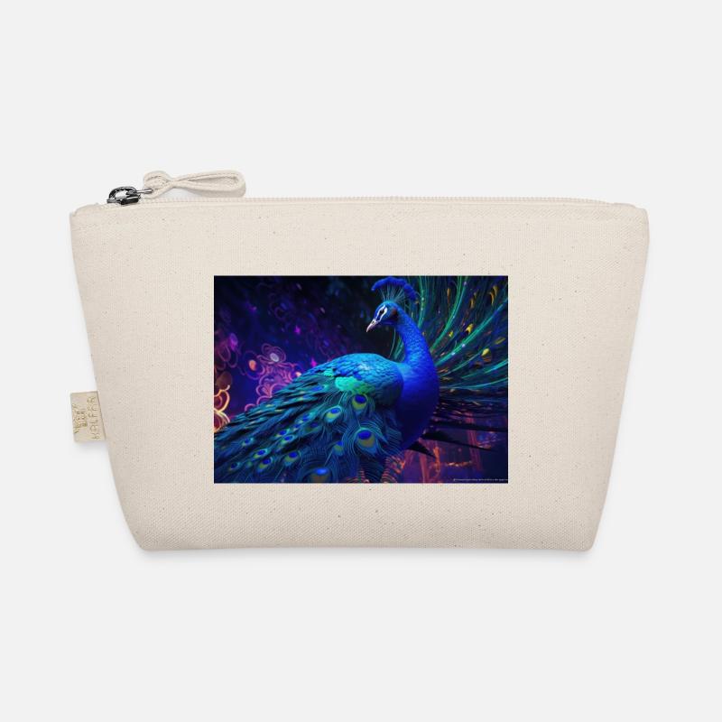 Electric Peacock Organic Pouch
