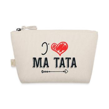 J'aime Ma Tata Cadeau Tante Coeur Rouge - Trousse biologique - nature - Devant
