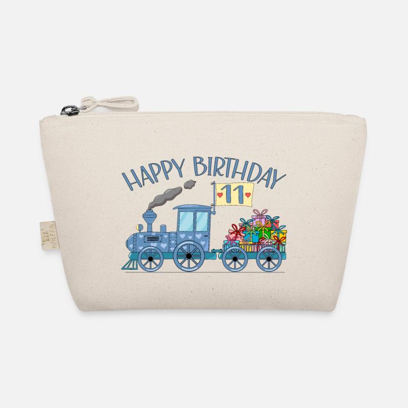 Kinderzug Eisenbahn Happy Birthday 11 Bio-Täschchen