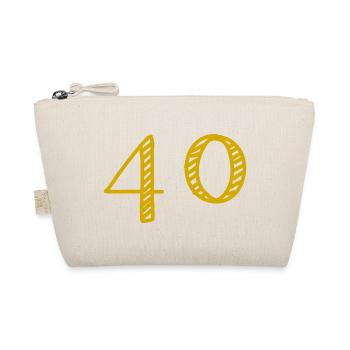 40. 40 ANS. 40e ANNIVERSAIRE. ANNIVERSAIRE 40 ANS. - Trousse biologique - nature - Devant