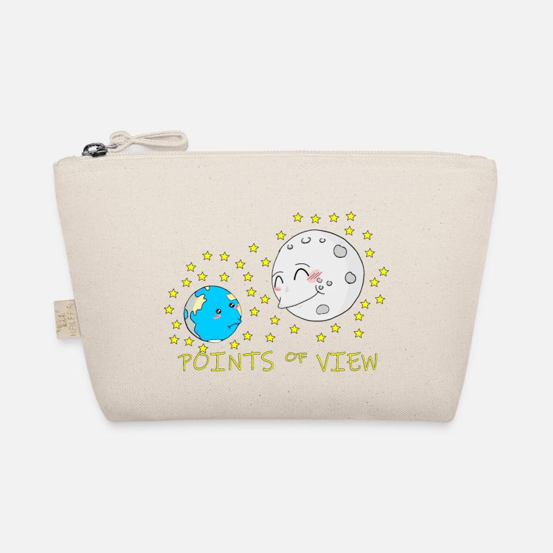 Conception mignonne de points de vue positifs de la lune et de la terre Trousse biologique