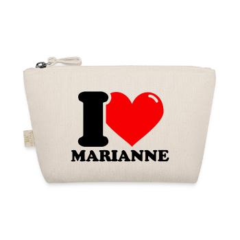 I love marianne Vorname - Bio-Täschchen - Natur - Vorne
