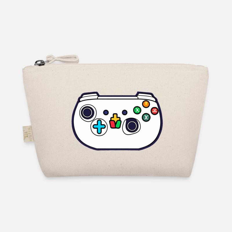 Weißer Videospiel-Controller Bio-Täschchen